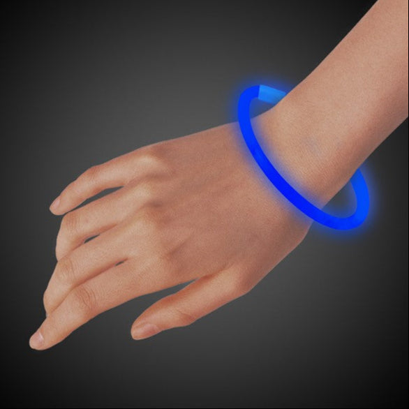 Blue 9 Inch Glow Bracelets - 50 Per Pack