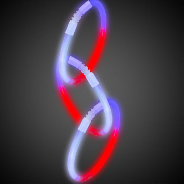 Red, White, Blue Glow 9" Bracelets