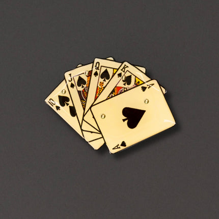 Royal Flush Flashing Body Light Lapel Pins
