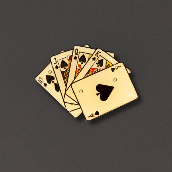 Royal Flush Flashing Body Light Lapel Pins