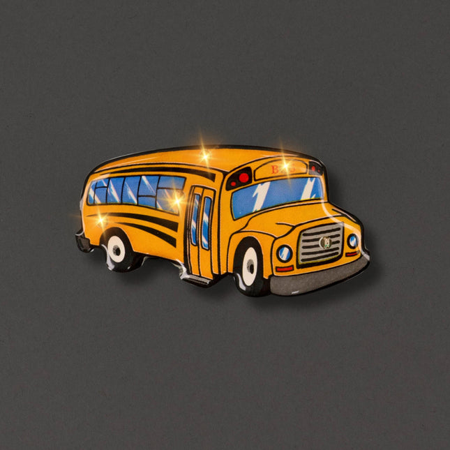 LED School Bus Flashing Body Light Lapel Pins