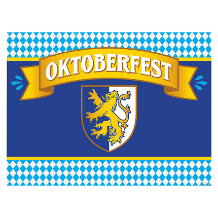 96" x 72" Oktoberfest Party Photobooth Polyester Backdrop