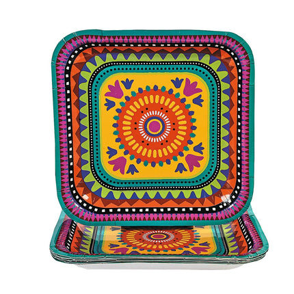 Fiesta Colorful Party Dinner Plates