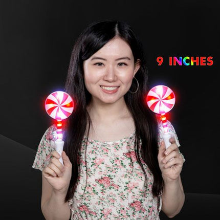 9 Inches Light Up Lolli Pop Wand