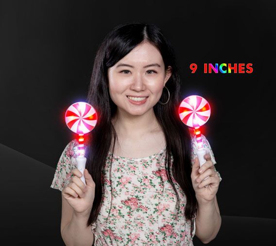 9 Inches Light Up Lolli Pop Wand