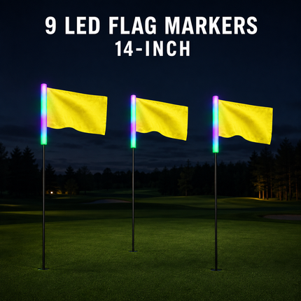 9 LED 14 inch Flag markers
