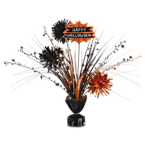 Happy Halloween Tinsel Centerpiece