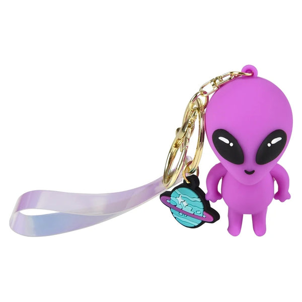Alien Charm Wristlet Backpack Keyring - 24 Assorted Keychains