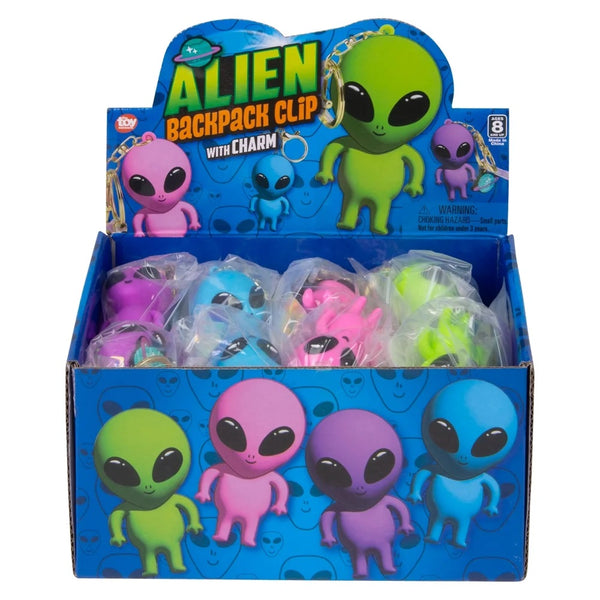 Alien Charm Wristlet Backpack Keyring - 24 Keychains