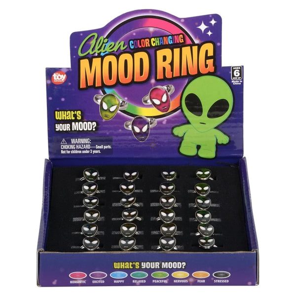 Alien Mood Rings - 24 Pieces Per Pack