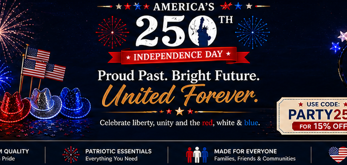 America's 250th anniversary banner