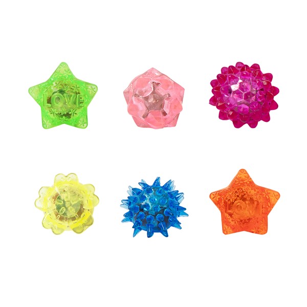 Assorted Colors & Designs LED Jelly Rings