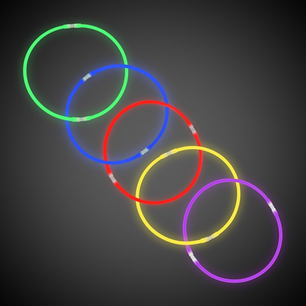 Assorted Glow In The Dark Necklaces Retail Counter Display - 48 Per Pack
