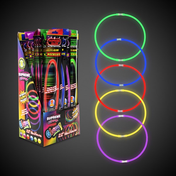 Assorted Glow Necklaces Retail Counter Display - Pack of 48