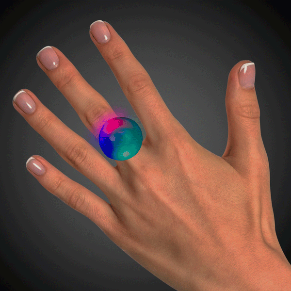 Assorted LED Flashing Jelly Rings