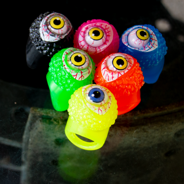 Assorted LED Light Up Flashing Eyeball Rings