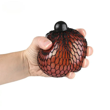3.5" Glitter Squish Mesh Ball
