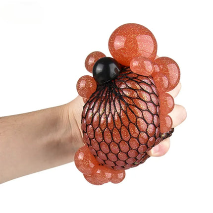3.5" Glitter Squish Mesh Ball