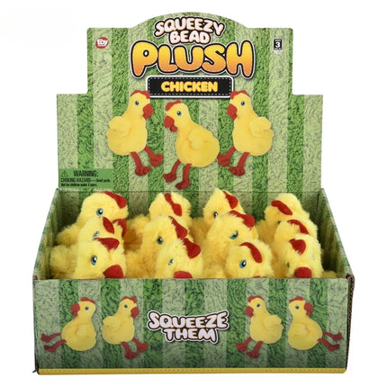4.75" Chicken Squeezy Bead Plush