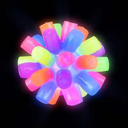 3" Light-Up Rainbow Spiky Ball