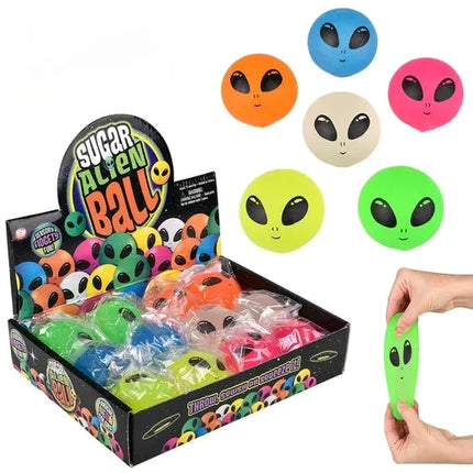 2.4″ Squeezy Alien Sugar Balls – Pack of 12