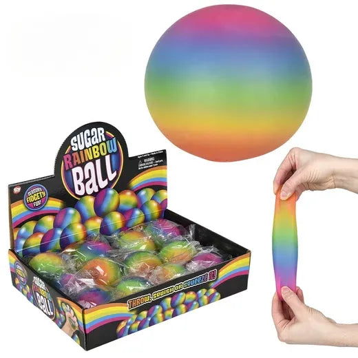 2.4" Rainbow Squeezy Sugar Ball