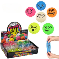 2.4" Squeezy Silly Faces Sugar Ball