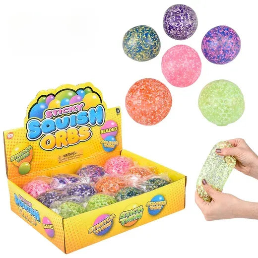 2.75" Squish Sticky Beaded Ball - Pack of 12