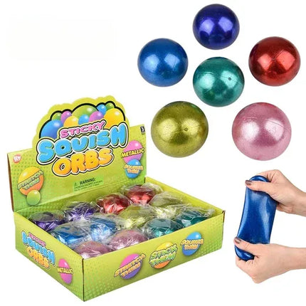 2.75" Squish Sticky Metallic Ball