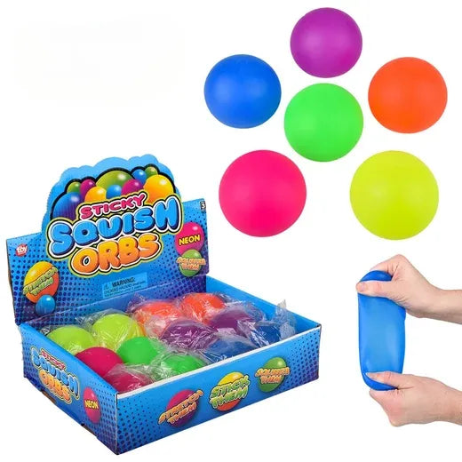 2.75 Squish Sticky Neon Balls
