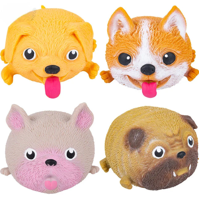 4" Squish And Stretch Puffy Dog - Pack of 12