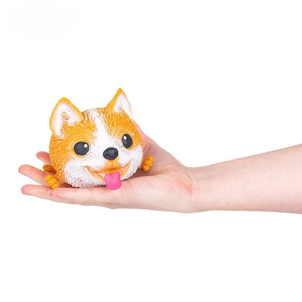 4" Squish And Stretch Puffy Dog