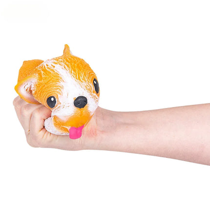 4" Squish And Stretch Puffy Dog