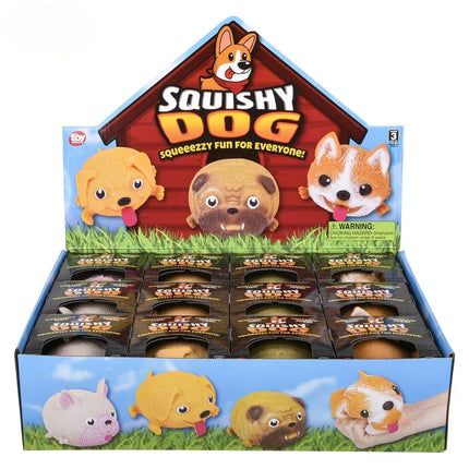 4" Squish And Stretch Puffy Dog