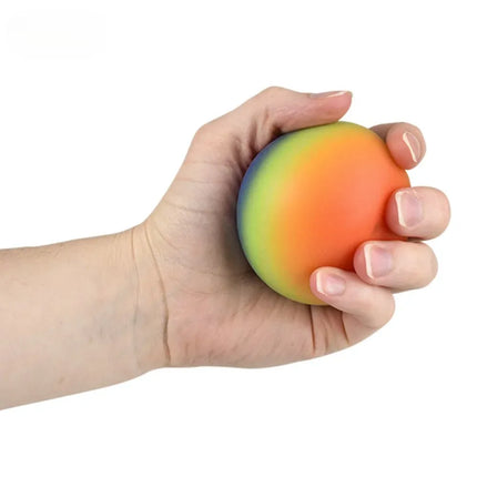 2.5" Squish And Stretch Rainbow Gummi Ball