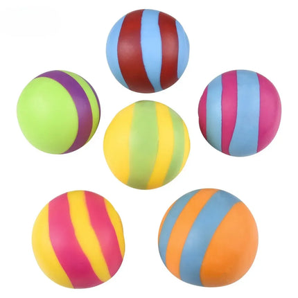 4" Squish And Stretch Striped Gummi Ball