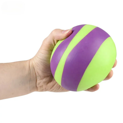 4" Squish And Stretch Striped Gummi Ball