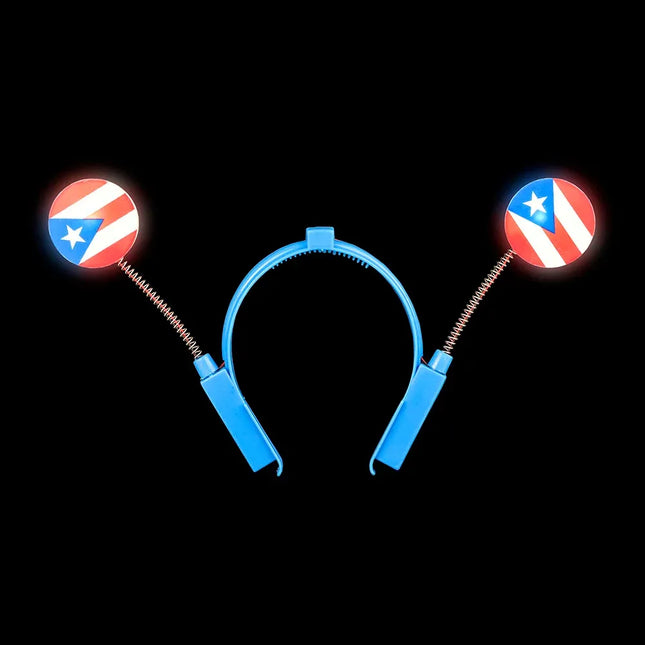 Light-Up Puerto Rican Flag Boppers - 12 Per Pack