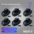 EL WIRE Light Up Iridescent Space Black Cowboy Hats - Pack of 12 | PartyGlowz