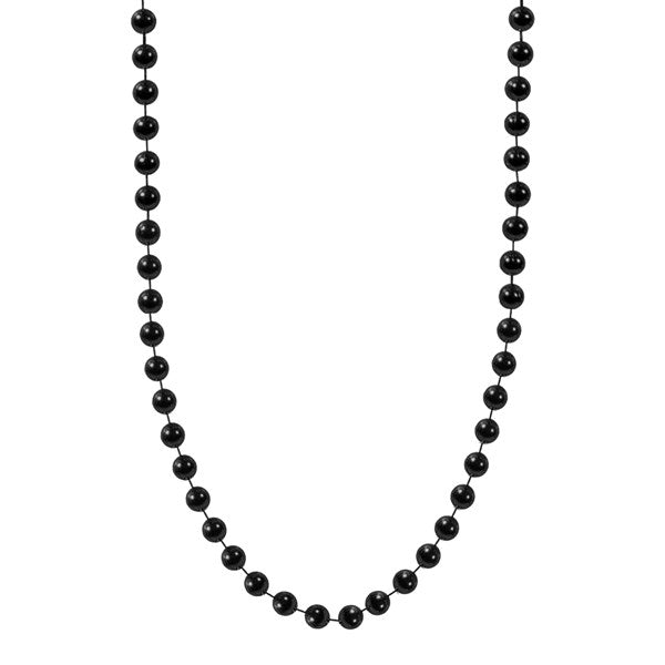 Black 7mm Beaded 33 Inch Necklaces