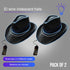 Two Black EL WIRE Light Up Iridescent Space Cowboy Hats | PartyGlowz
