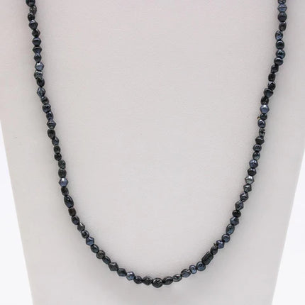 Black Glass Beaded 27 Inch Necklaces