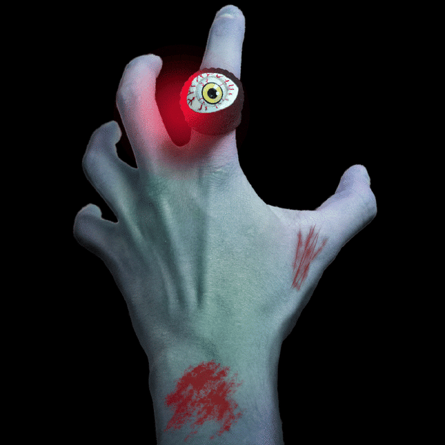 Black LED Flashing Eyeball Ring