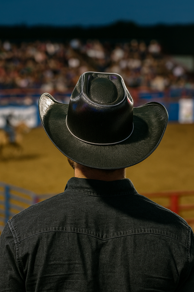EL WIRE Light Up Iridescent Space Black Cowboy Hat