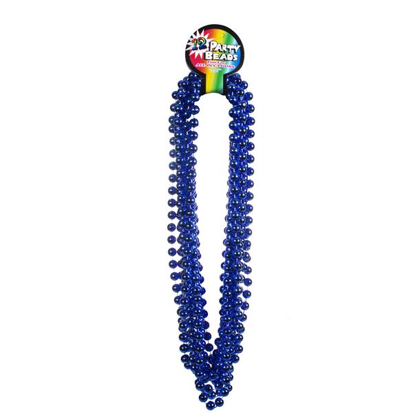 Blue 33 Inch 12mm Beaded Necklaces
