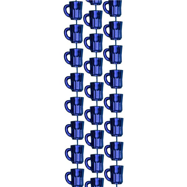 Blue Beaded Beer Mug 33 Inch Necklaces
