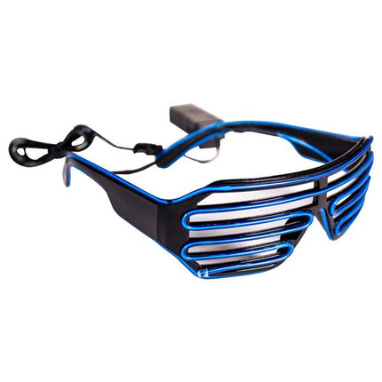 Blue EL Wire Shutter Shades
