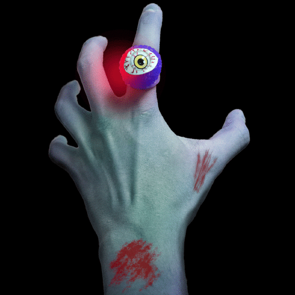 LED Flashing Eyeball Ring - Blue