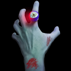 LED Flashing Eyeball Ring - Blue