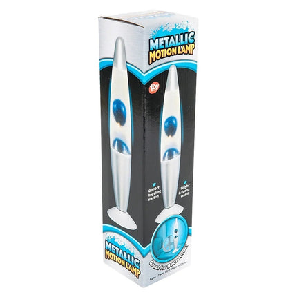 Blue Metallic Wax Motion Lamp - 13.5 Inch